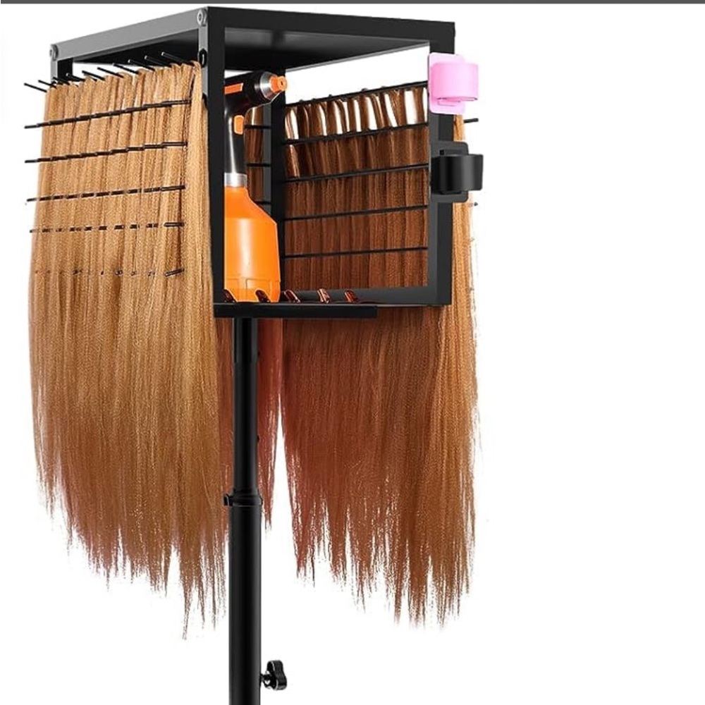 NWT Yumkfoi Steel Braiding Rack (BLACK, ADJUSTABLE, UNOPENED, SPACIOUS)